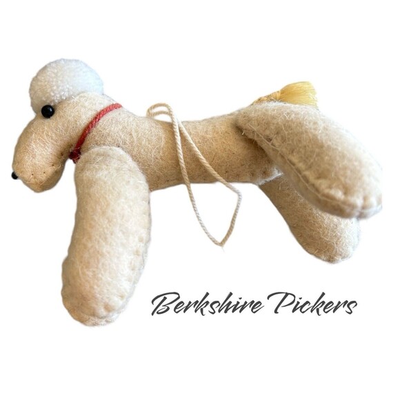 Felt Poodle Ornaments Handmade SET OF 3 - Picture 2 of 5